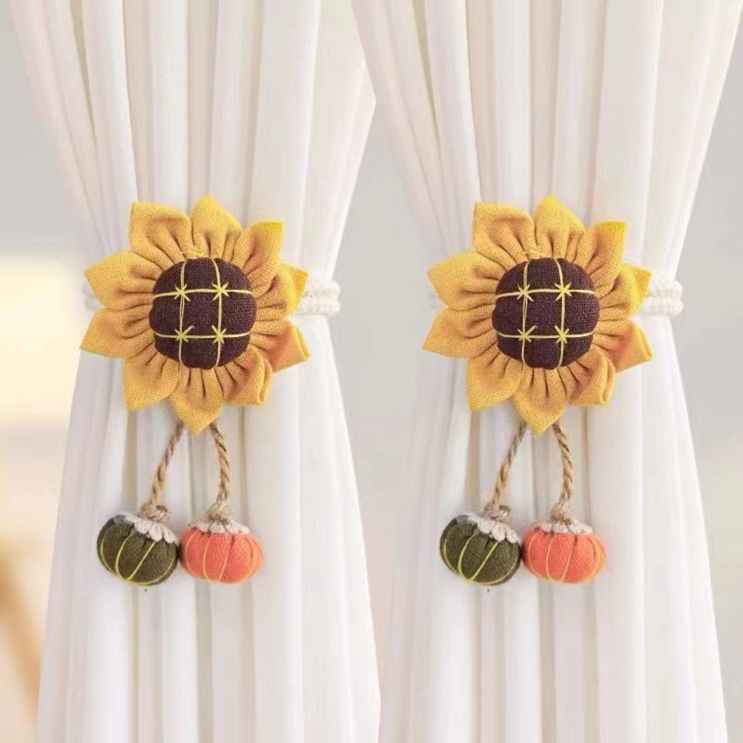 BYSURE Raffhalter, 2 PCS Vorhang Raffhalter, Blumen Gardinenhalter