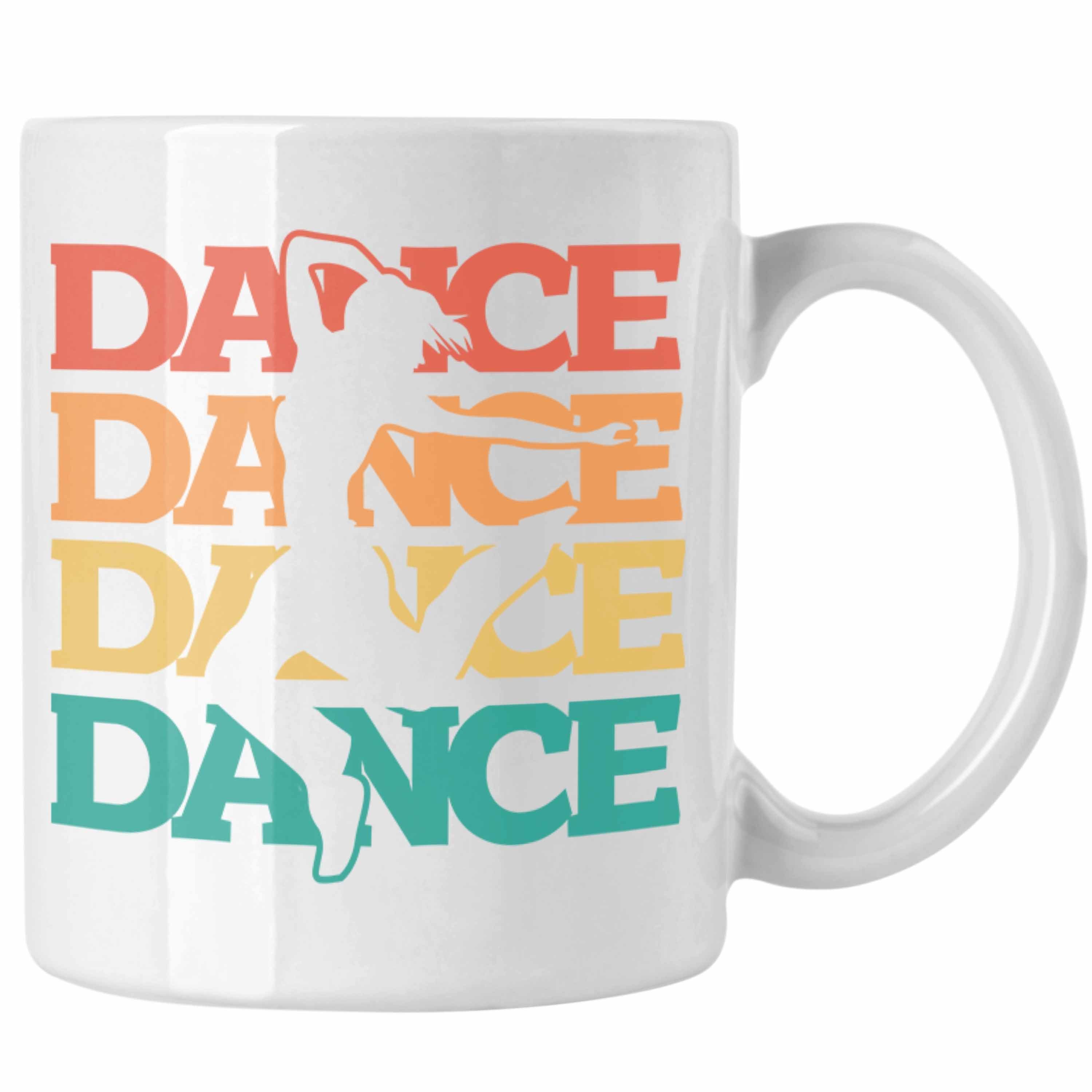 Trendation Tasse Lustige Tänzer Tasse Geschenk für Tanzbegeisterte Tanzlehrer Grafik D Weiss
