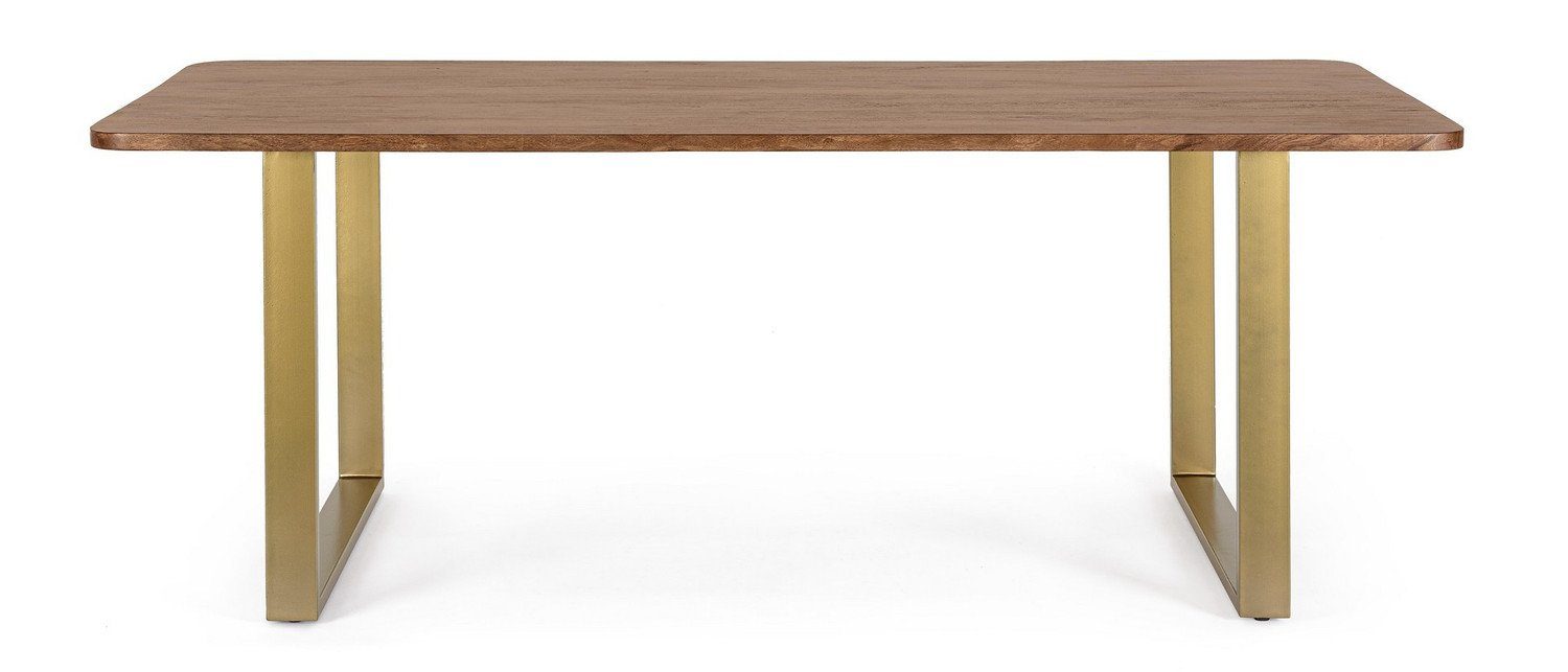 Esstisch Stahl Esstisch Esszimmer Vital Tisch 76 und Natur24 cm x 200 x 90 Akazienholz