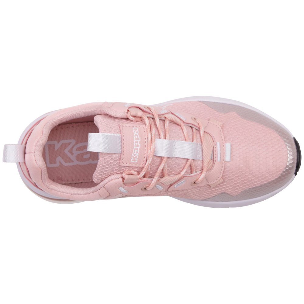 Kappa raffinierter Sneaker rosé-white mit Schnürung
