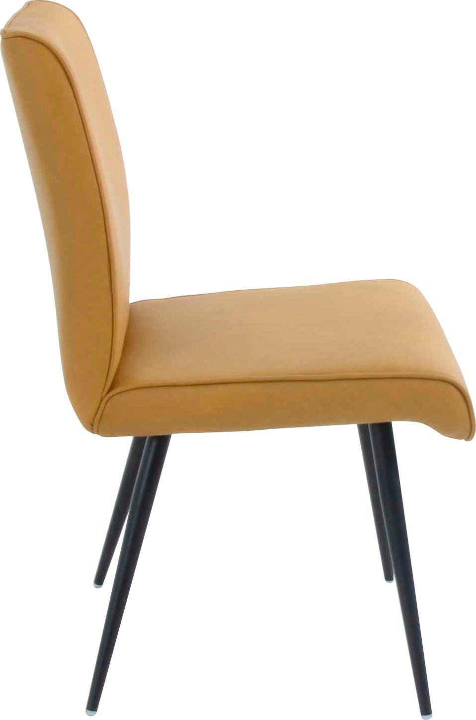 Sitz, & und Rücken Metallfüße I am Giacomo Wohnen (1 4- Keder 4mm Fußstuhl umlaufenden K+W Komfort mit 4-Fußstuhl St),