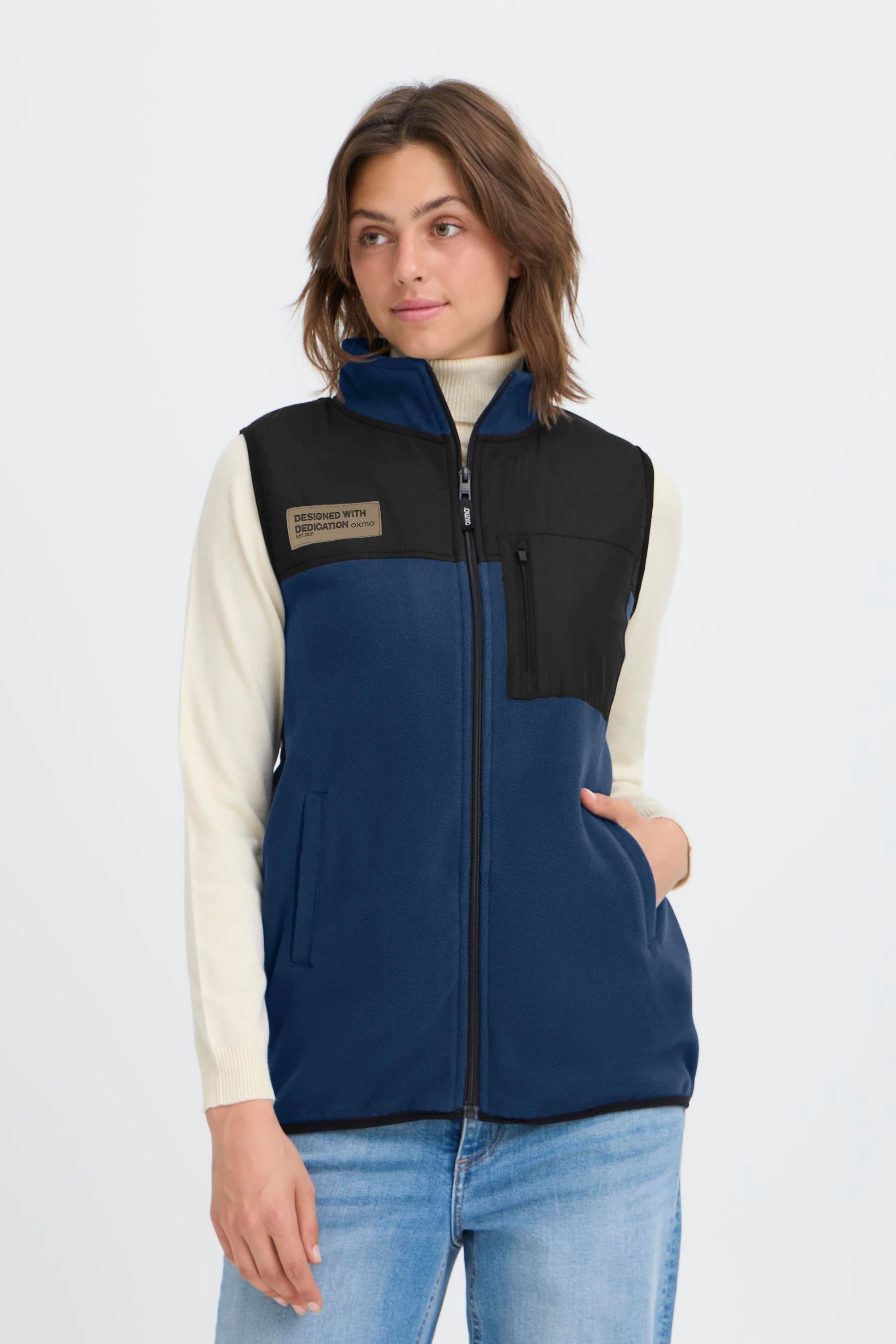 OXMO Fleeceweste OXNETE FLEECE VEST Modische Fleeceweste mit praktischen Ta günstig online kaufen