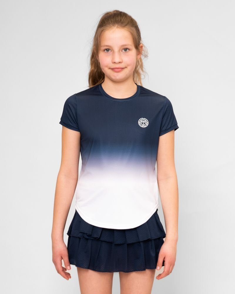 BIDI BADU Tennisshirt Crew Tennisshirt für Mädchen in dunkelblau