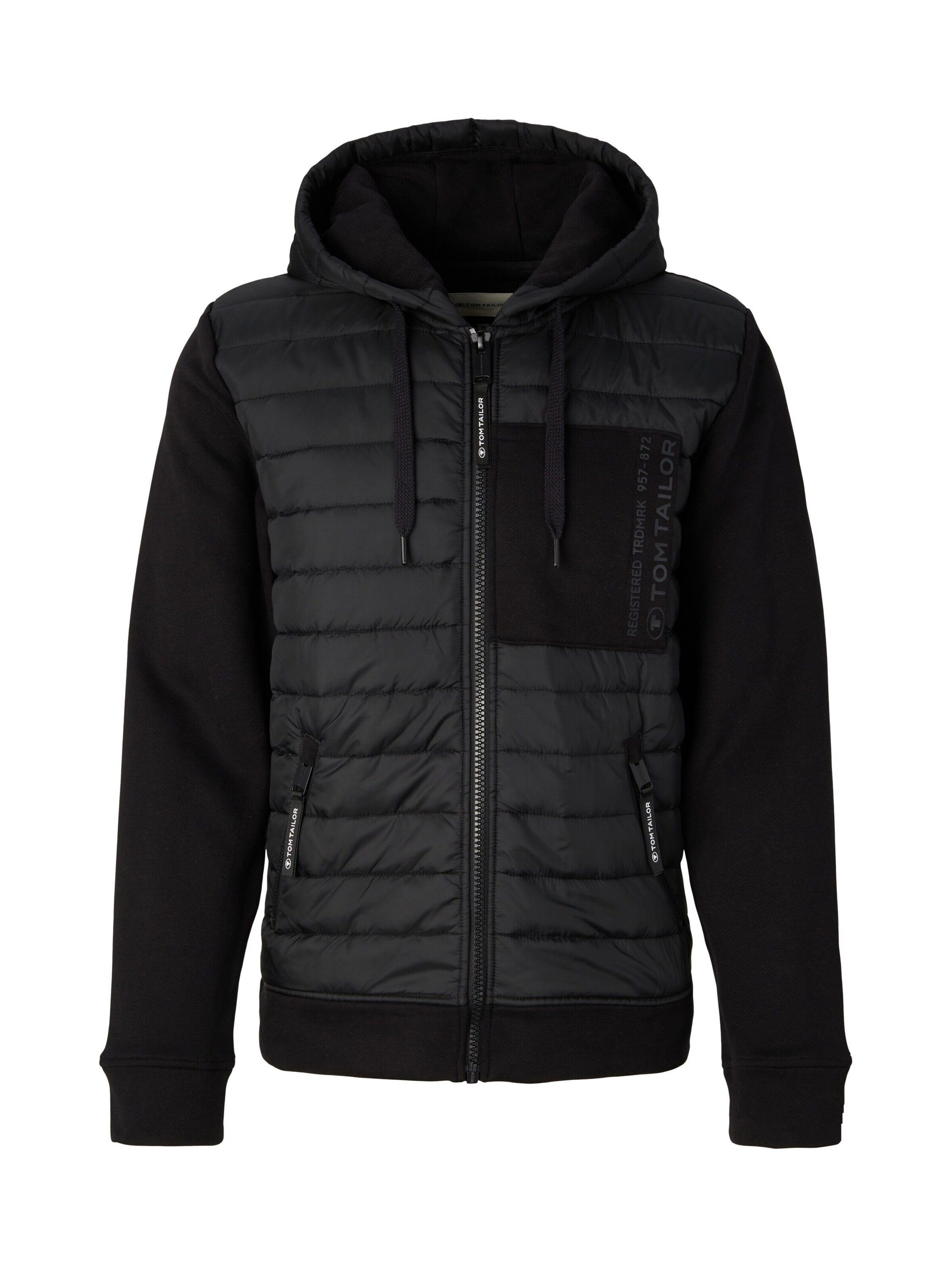 TOM (1-tlg) TAILOR black Sweatjacke