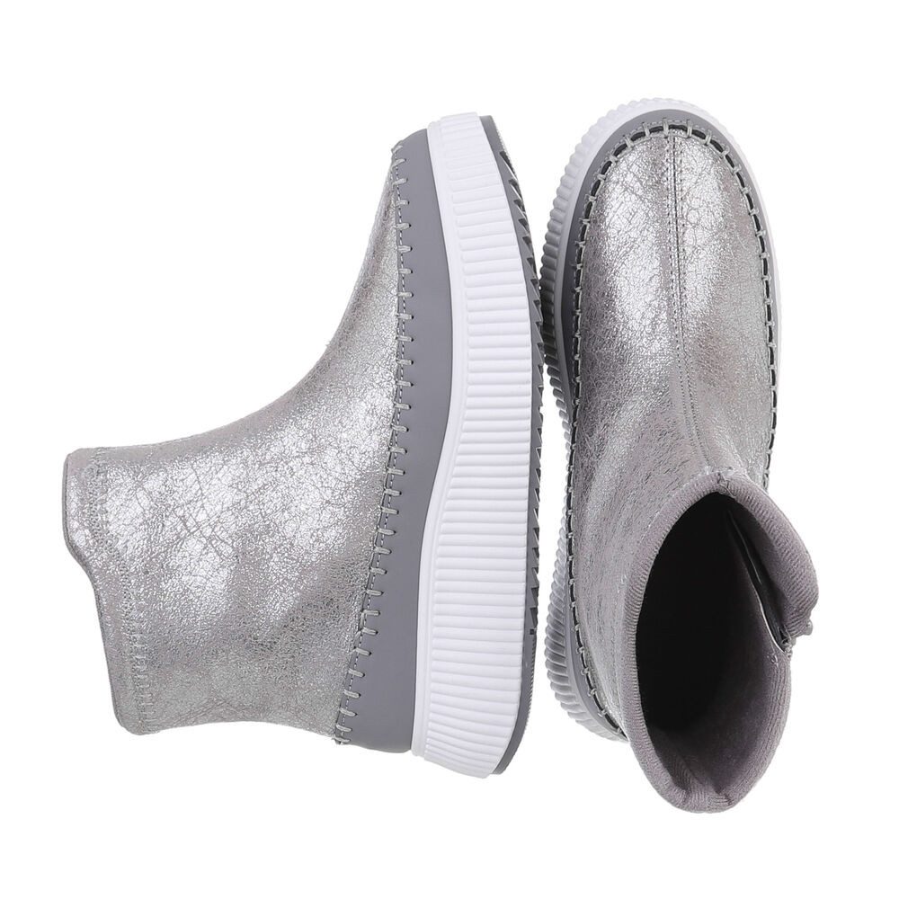 Ital-Design Damen Freizeit Plateaustiefelette (87214651) Flach Plateaustief günstig online kaufen