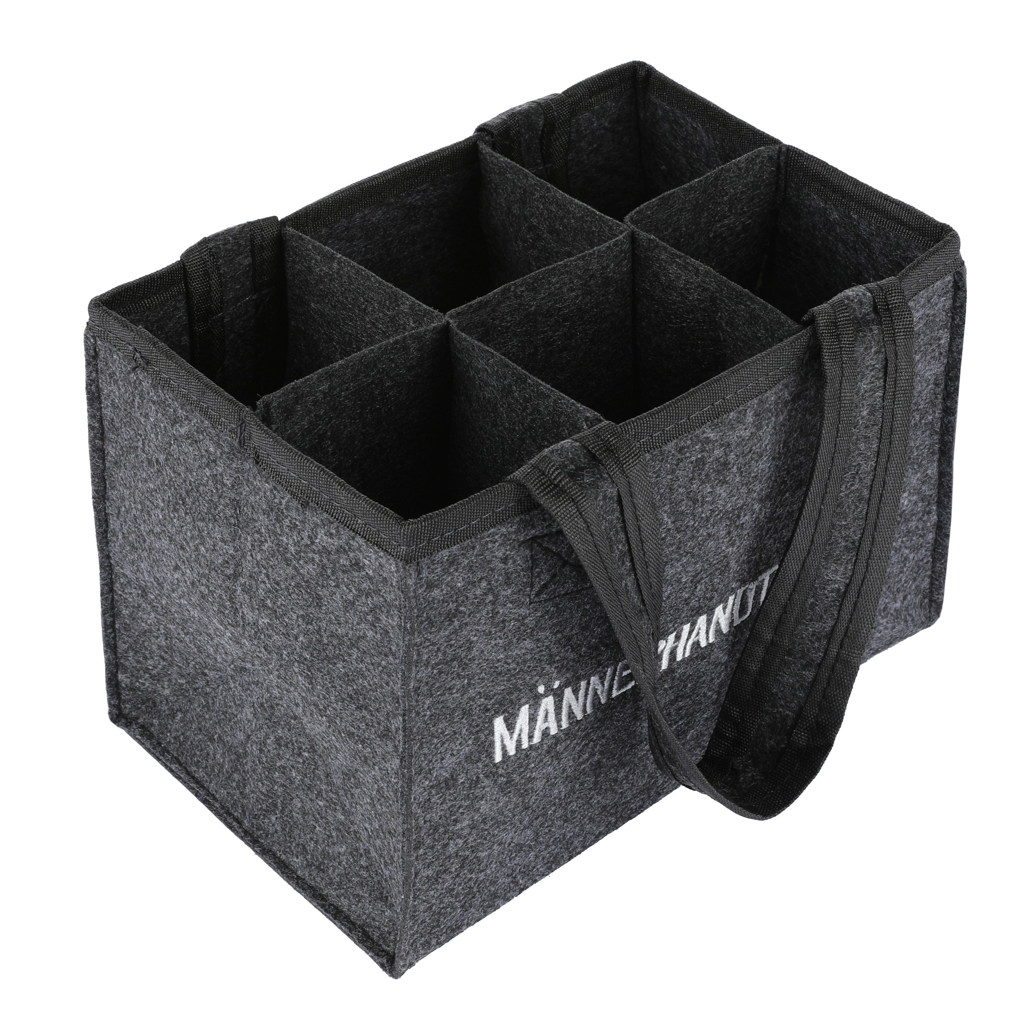 Nordstern Flaschenträger Männerhandtasche aus Filz mit 6 Fächern - 20 x 16 cm (1-St)