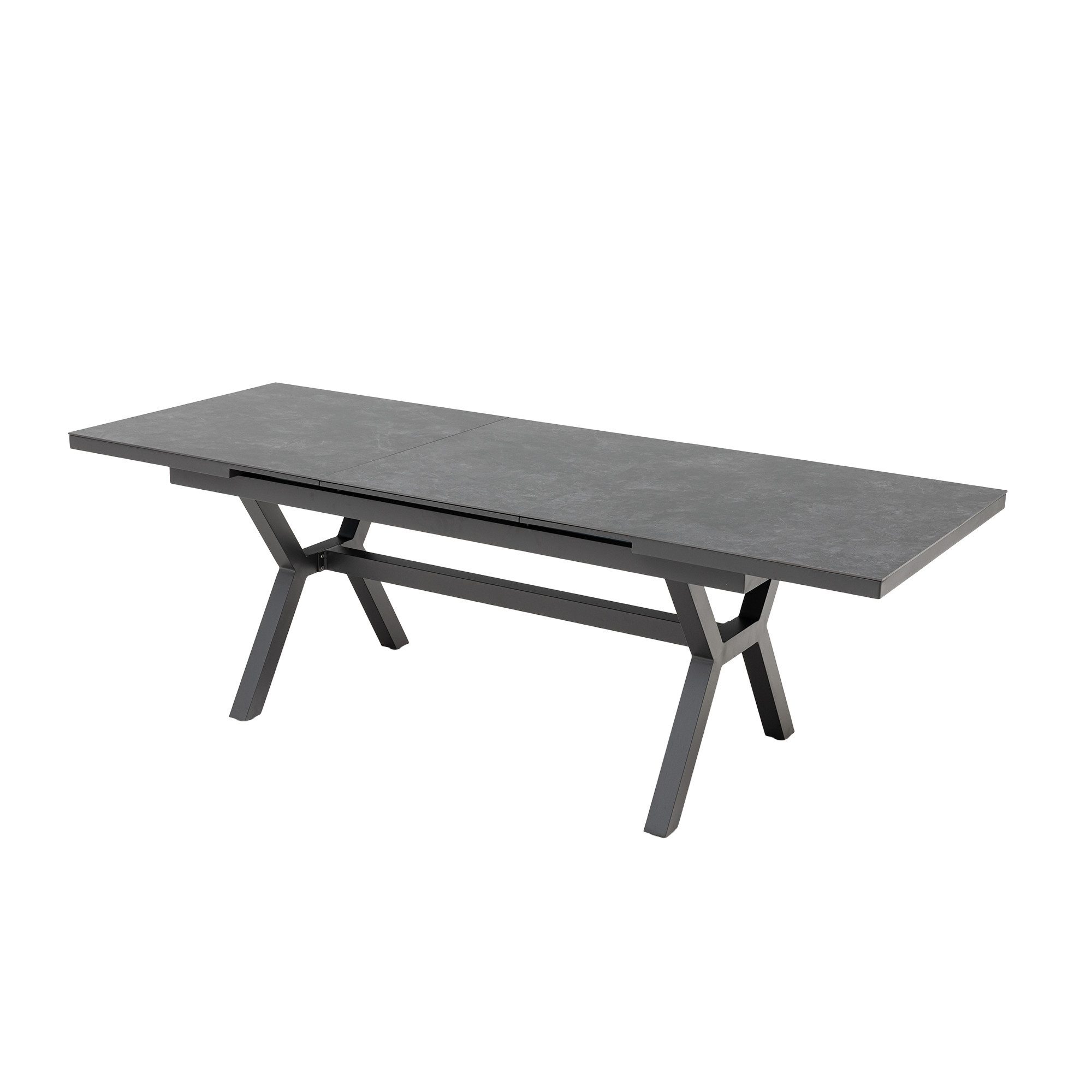 MANDALIKA Garden Gartentisch Ausziehtisch Phönix mit Sintered Stone Tischplatte 180/240x90x76cm