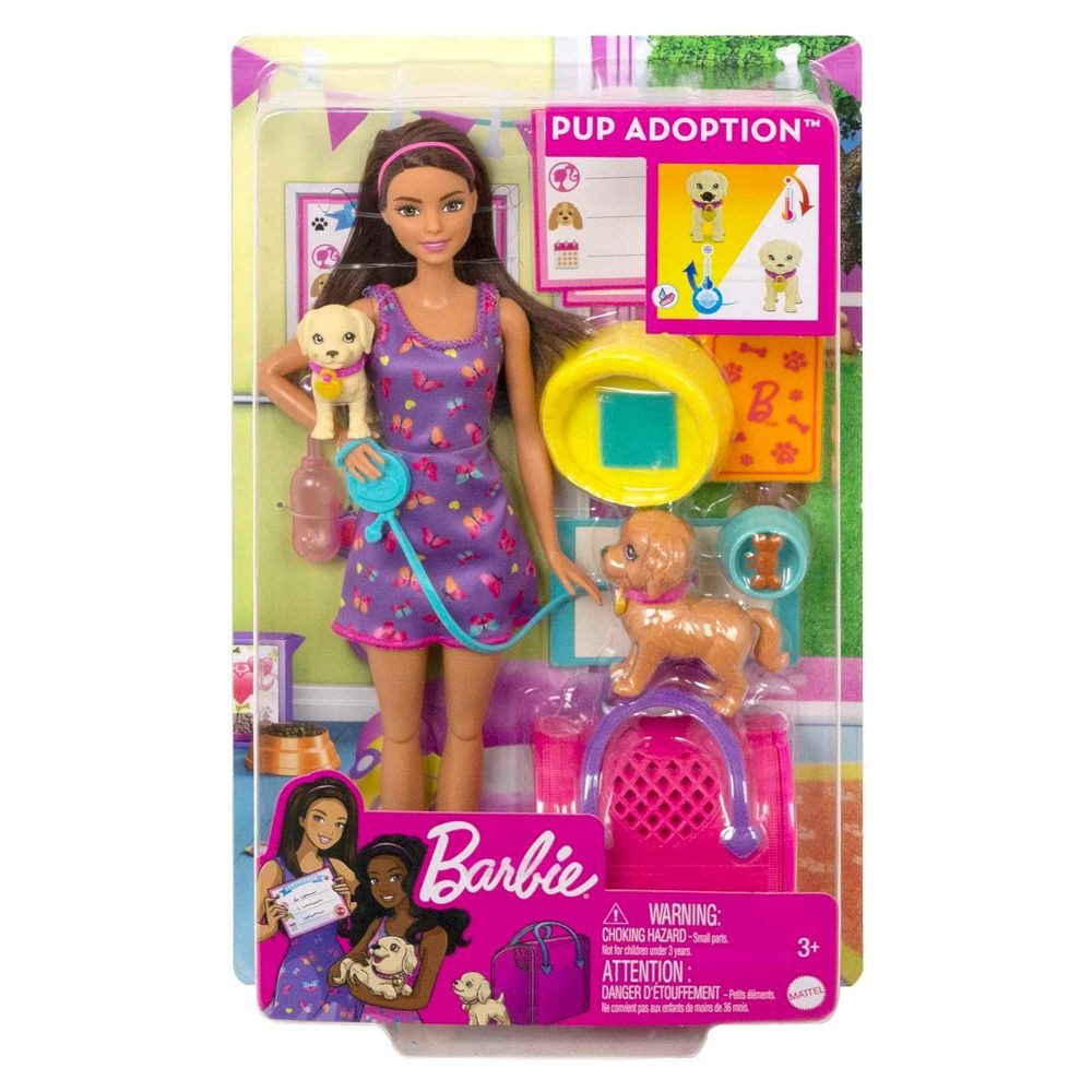 Barbie Anziehpuppe Barbie Welpenadoption Barbie Mattel Hunde Spiel-Set & Zubehör