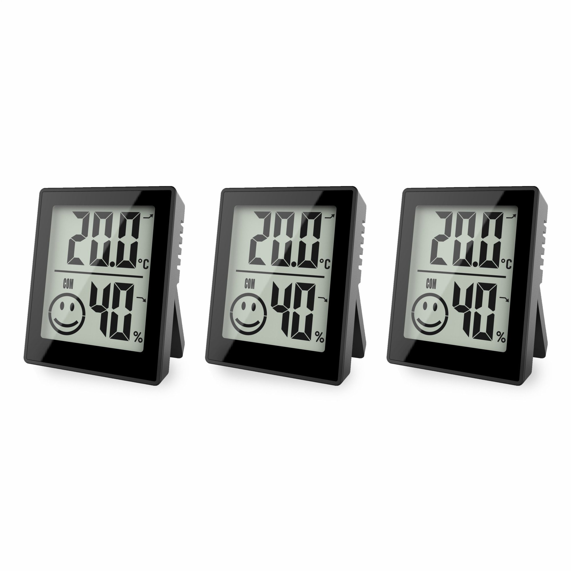 Miraval Klimamesser Thermo-/Hygrometer 3er Set mit Smiley-Anzeige, Magnet- günstig online kaufen