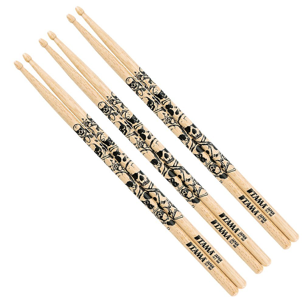 Tama Drumsticks 7A-S Trommelstöcke Totenkopf (3 Paar)