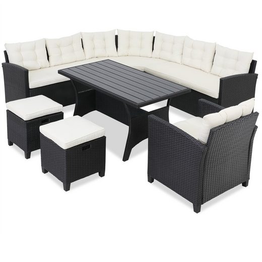 Casaria Gartenmöbelset »Porto«, (5tlg), Poly Rattan