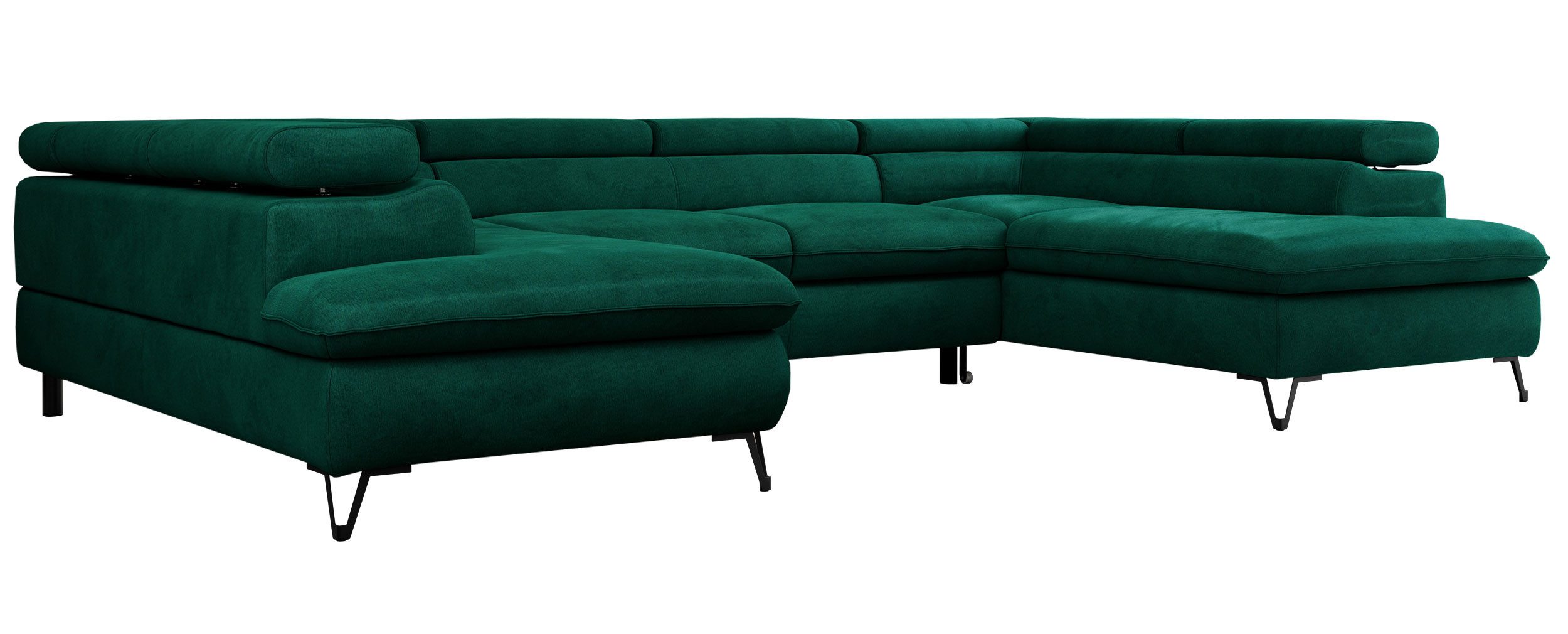 MKS MÖBEL Ecksofa PETER U, Set, Ecksofa U-Form, Wellenfedern, HR35-Schaum, günstig online kaufen