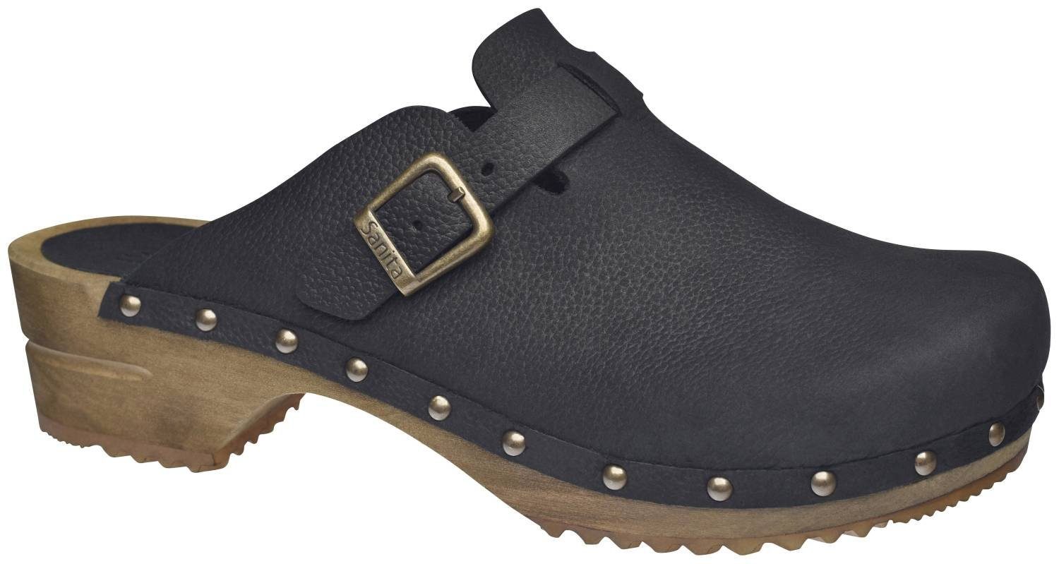 Sanita Sanita Wood Hartwig Black Clog