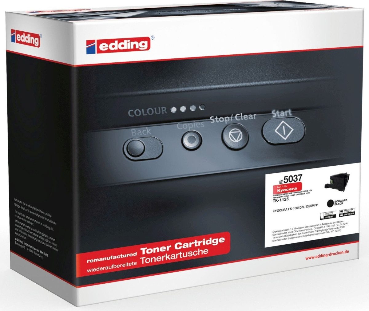 Tonerpatrone Tonerkartusche kompatibel mit Kyocera TK-1125 schwarz.