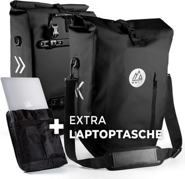 MNT10 Fahrradtasche Fahrradtasche für Gepäckträger 28L I Wasserdicht Und Reflektierend, Gepäckträgertasche für Fahrrad & Umhängetasche I für Touren