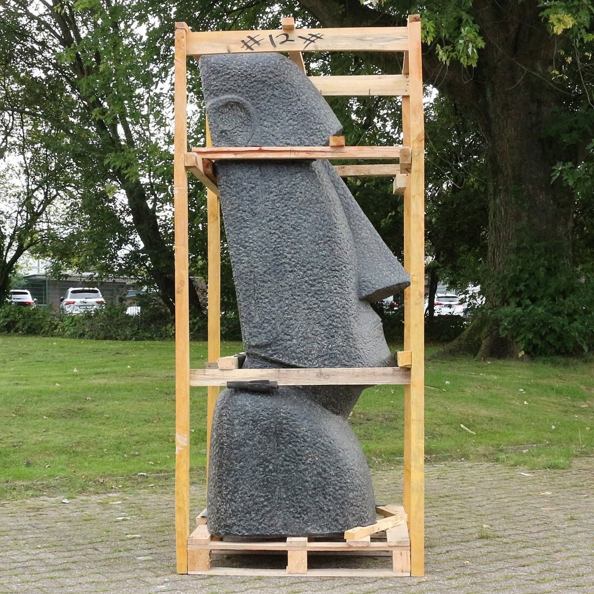Oriental Galerie Dekofigur Riesige Maoi Kopf Steinfigur Gartenfigur 175cm (1 St)