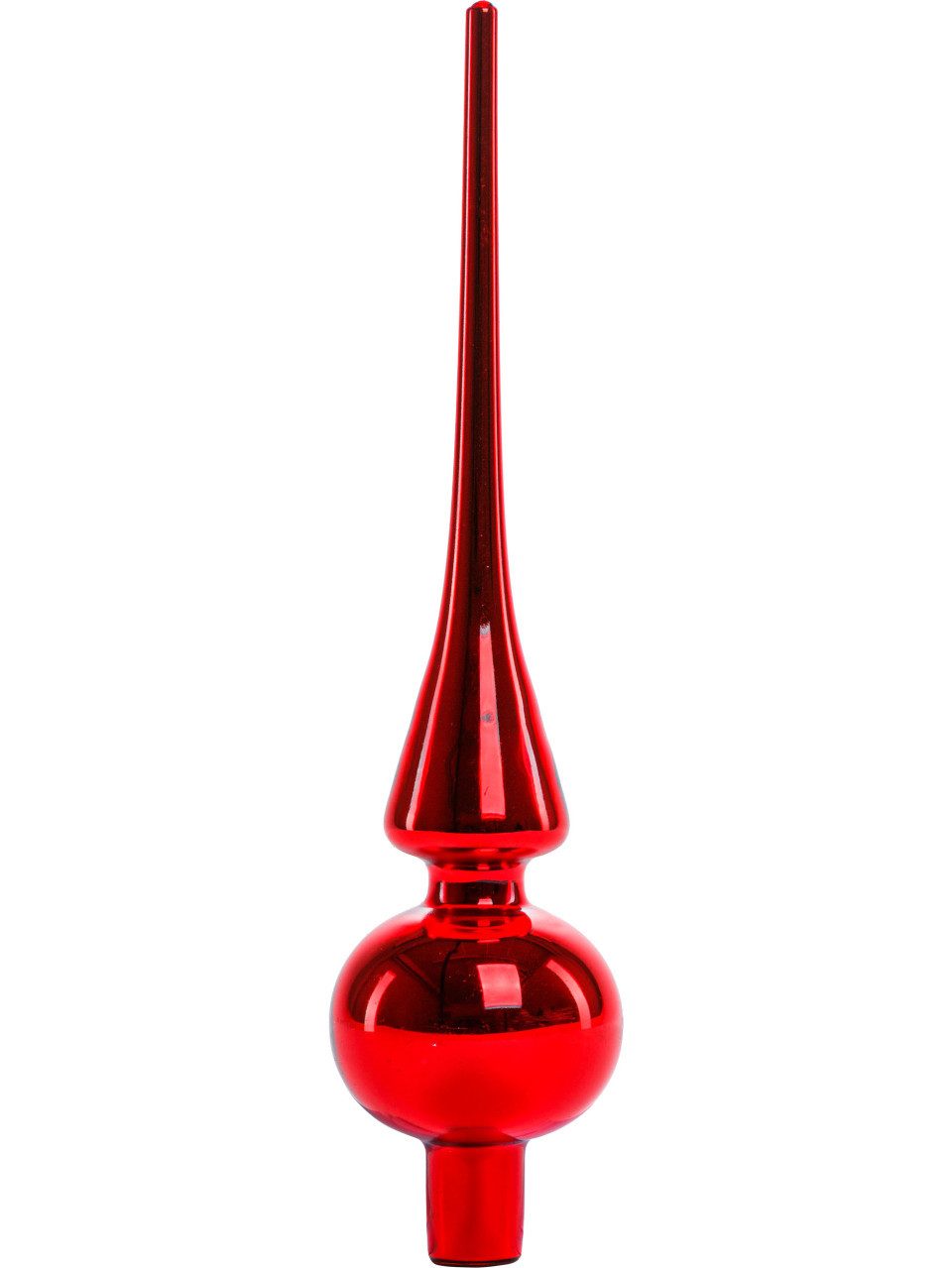 Christbaumschmuck TrendLine Christbaumspitze aus Glas 26 cm rot