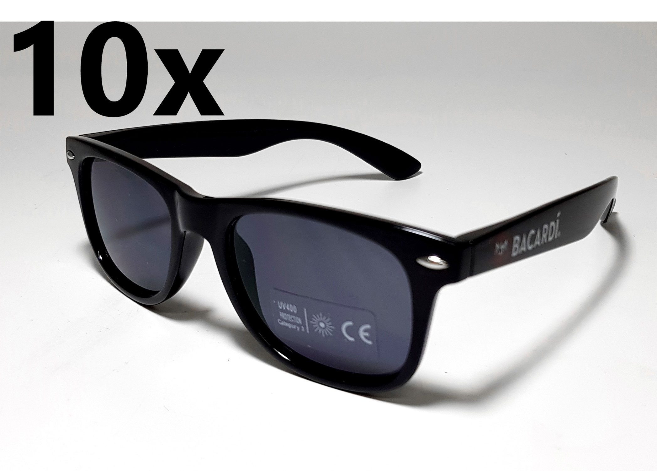 Sonnenbrille Bacardi Sonnenbrille Nerd Brille UV 400 Schutz - 10er Set