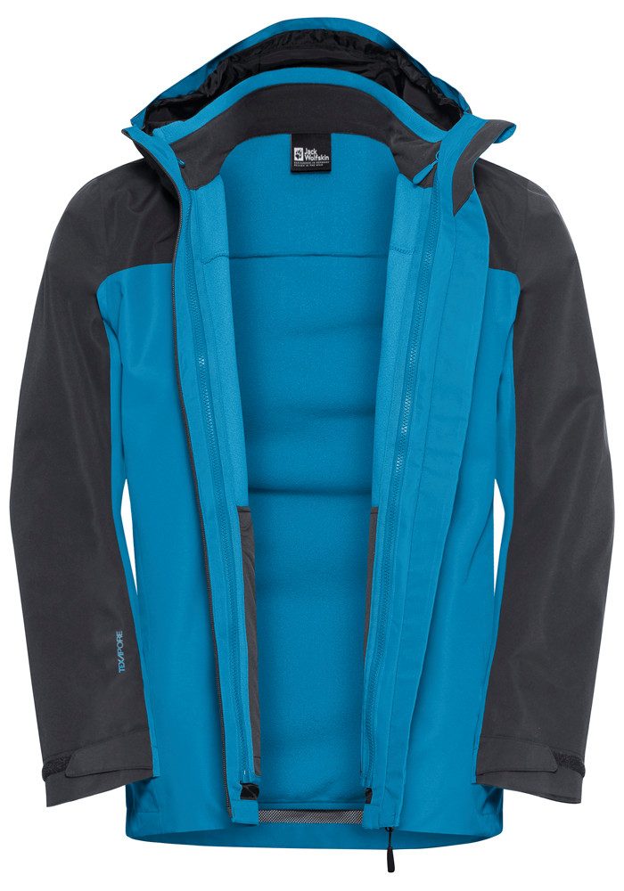 Jack Wolfskin 3-in-1-Funktionsjacke TAUBENBERG 3IN1 JKT M 3in1, wasserdicht, winddicht, Übergangsjacke