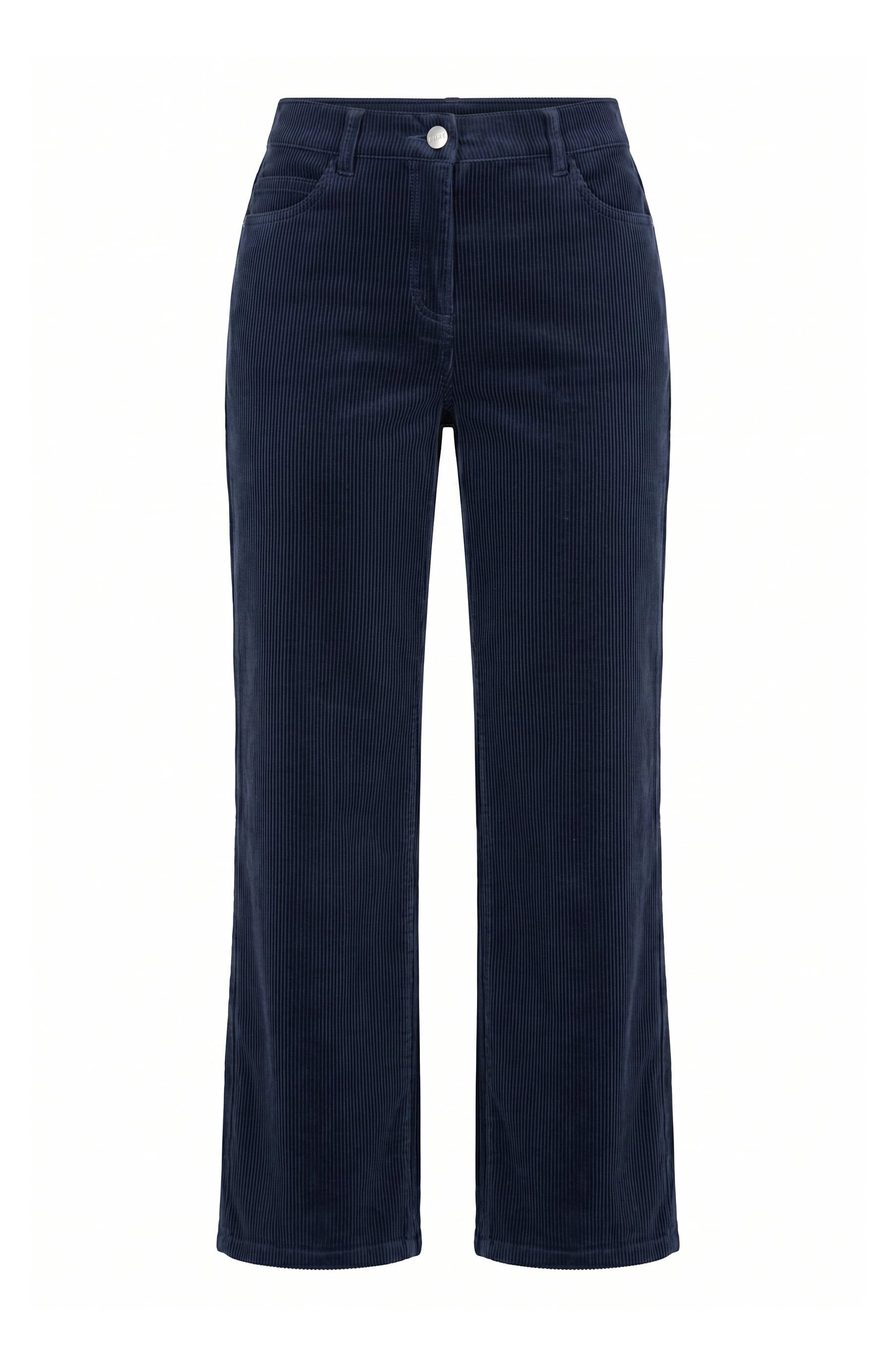 Ulla Popken 5-Pocket-Jeans Cordhose Mary weites Bein Stretch Biobaumwolle – Bild 2 von 4