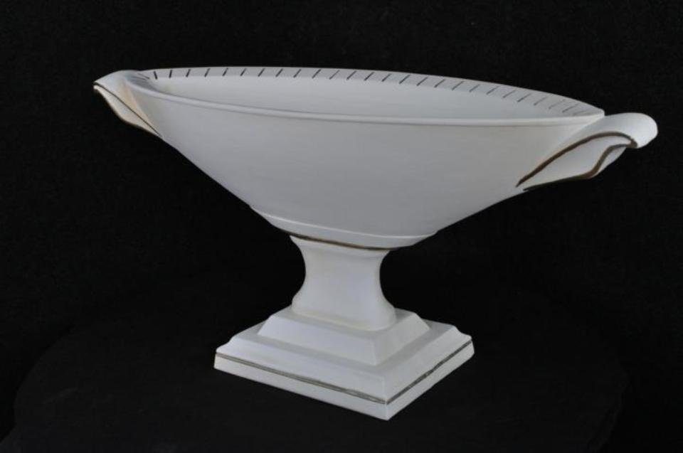 XXL Schale Vasen Obst 853 JVmoebel Vase Antik Design Schalen Stil Ellipse Raum Skulptur