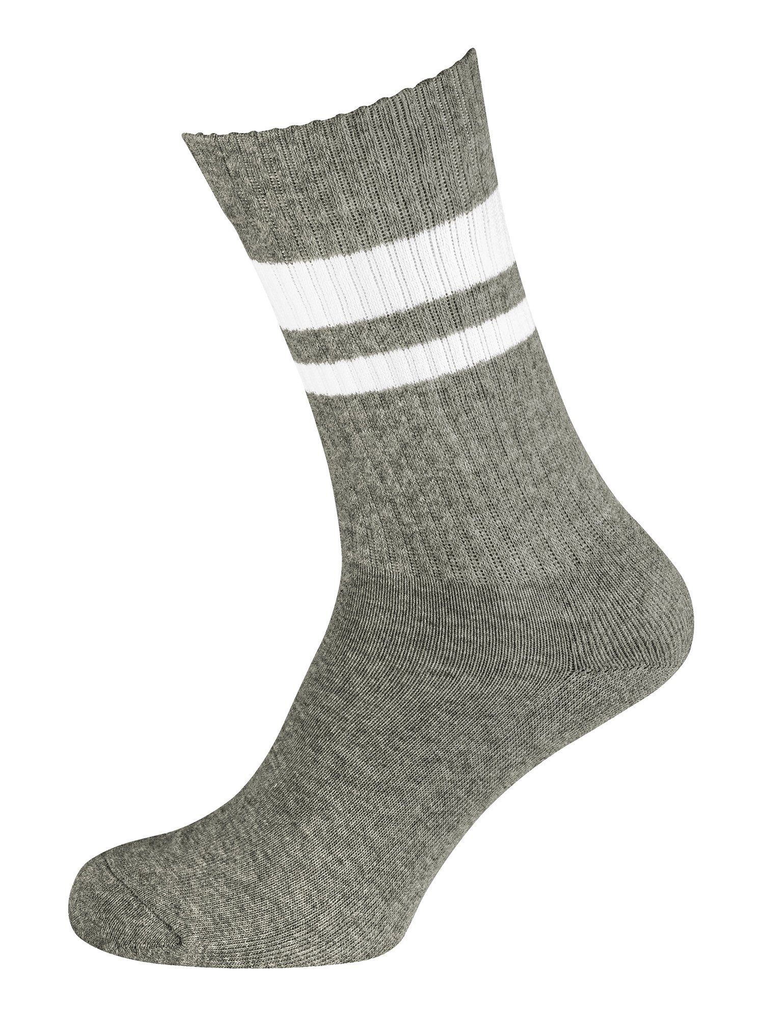 Nur Der Freizeitsocken Sport Socken (3-Paar) weiß/grau/schwarz