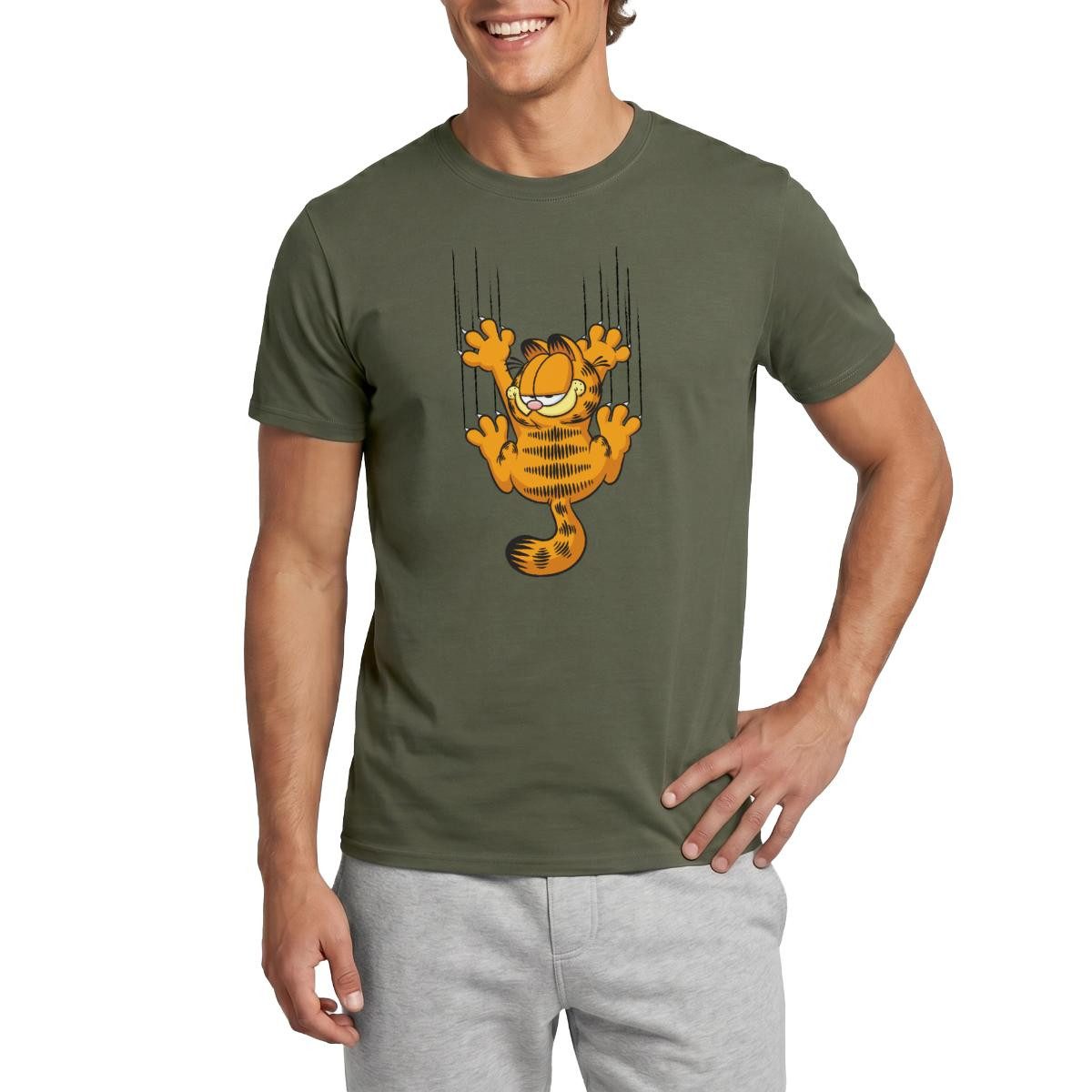 T-Shirt Garfield Kratzer Männer T-Shirt