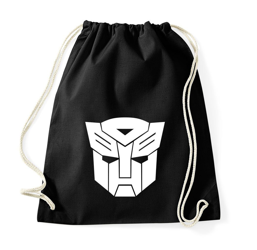 Youth Designz Turnbeutel Autobot Baumwoll mit Turnbeutel, Schwarz Tasche modischem Print