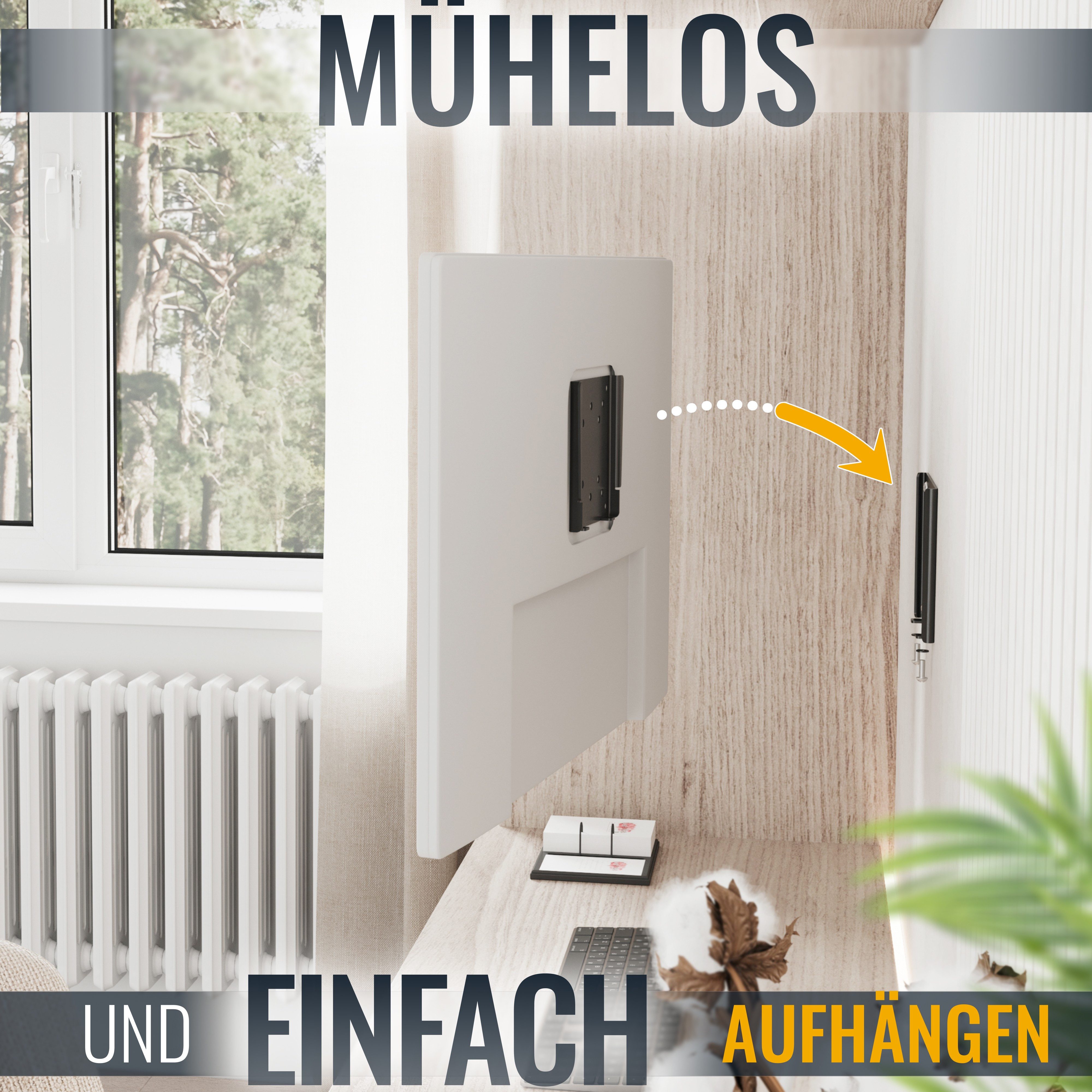 RICOO TV-Wandhalterung TV Monitor Wandhalterung 13"-32" bis 30 Kg flach F0311, (bis 32 Zoll, VESA 50x50 bis 100x100, 1-tlg., 30 Kg Aufnahme, 13" bis 32" (33-81 cm) Bildschirm Diagonale, flach curved Fest Slim Fernseher Monitor Wand Halterung)