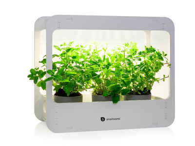 smartwares Pflanzenlampe, Tag / Nacht Timer (16 Stunden an & 8 Stunden aus), LED fest integriert, Neutralweiß, LED Minigewächshaus mit Pflanzenleuchte, Anzuchtlampe, Wachstumslampe