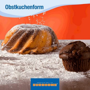 EUROHOME Obstkuchenform Kuchenform rund mit Wellrand - Antihaftbeschichtung, (1-tlg), Obstkuchenform rund - Backform Kuchen antihaft