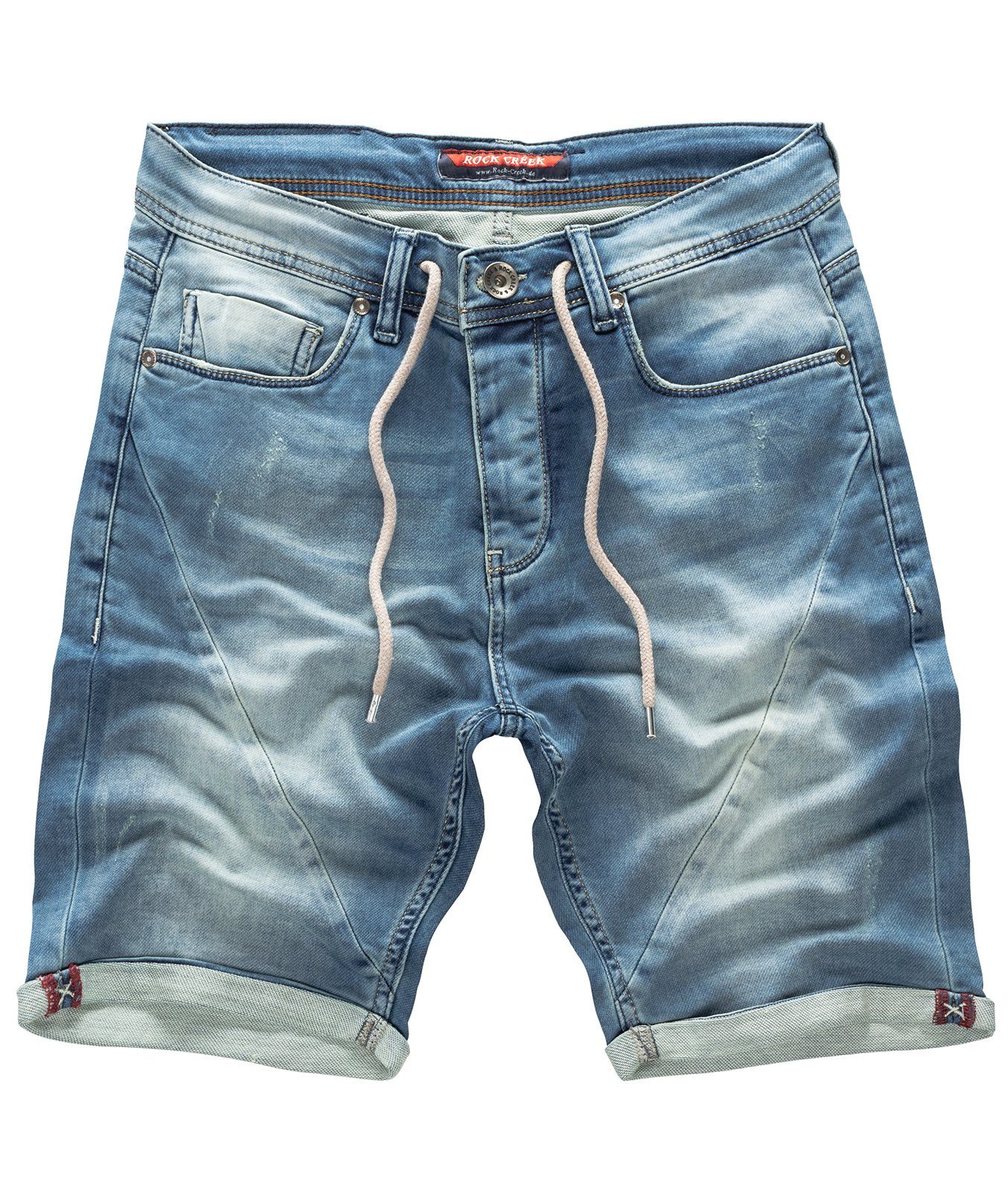 Rock Creek Jeansshorts Herren Sweat Shorts Jeans Shorts RC-2200 Light Blue