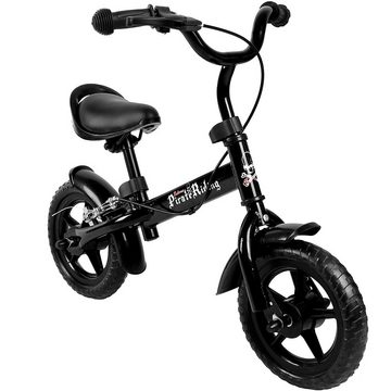 Spielwerk Laufrad Easy Pirate, 2-5 Jahre 10 Zoll Höhenverstellbar Bremse Lenkrad PU-Reifen Fahrrad