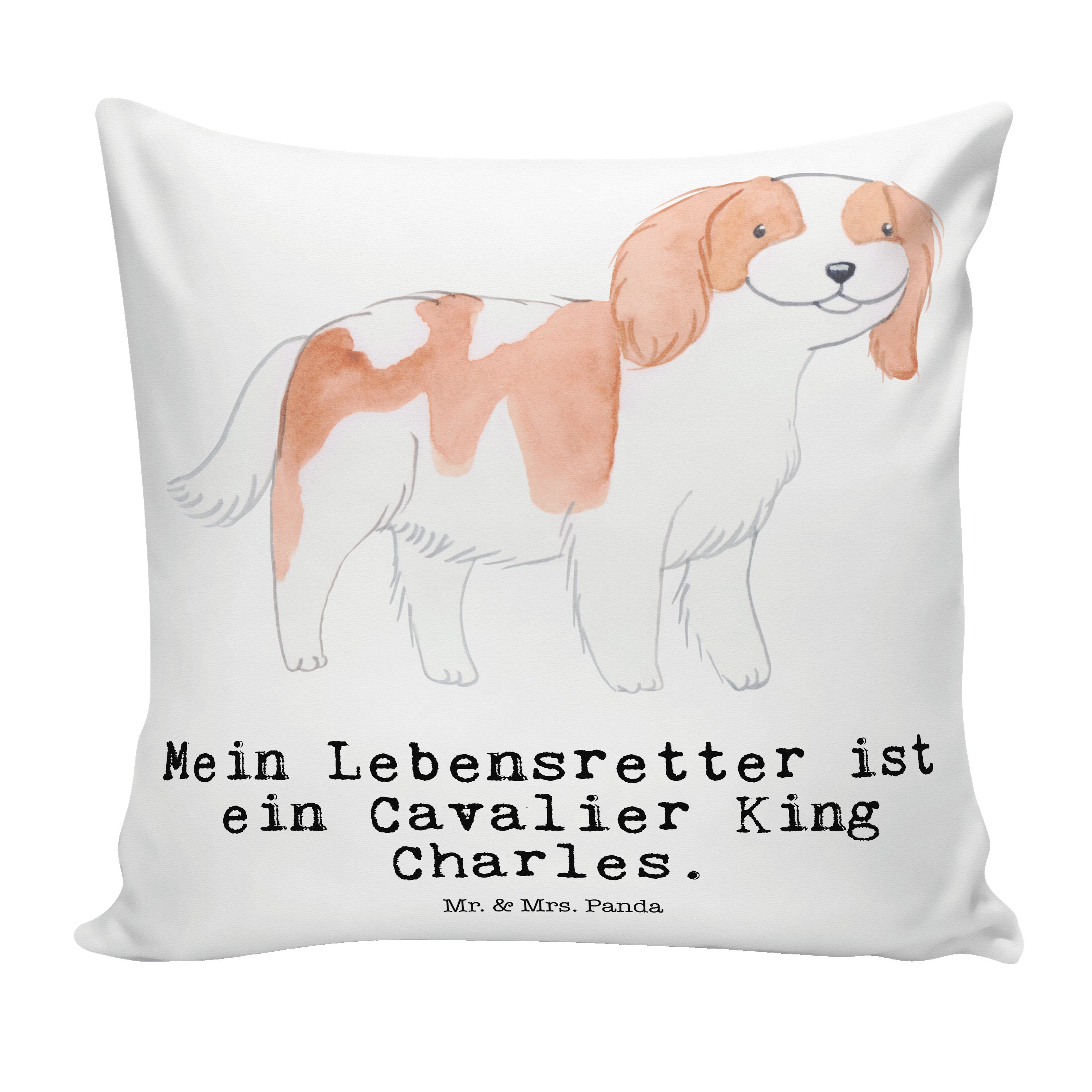 Mr. & Mrs. Panda Dekokissen Cavalier King Charles Spaniel Lebensretter - Weiß - Geschenk, Kissenh