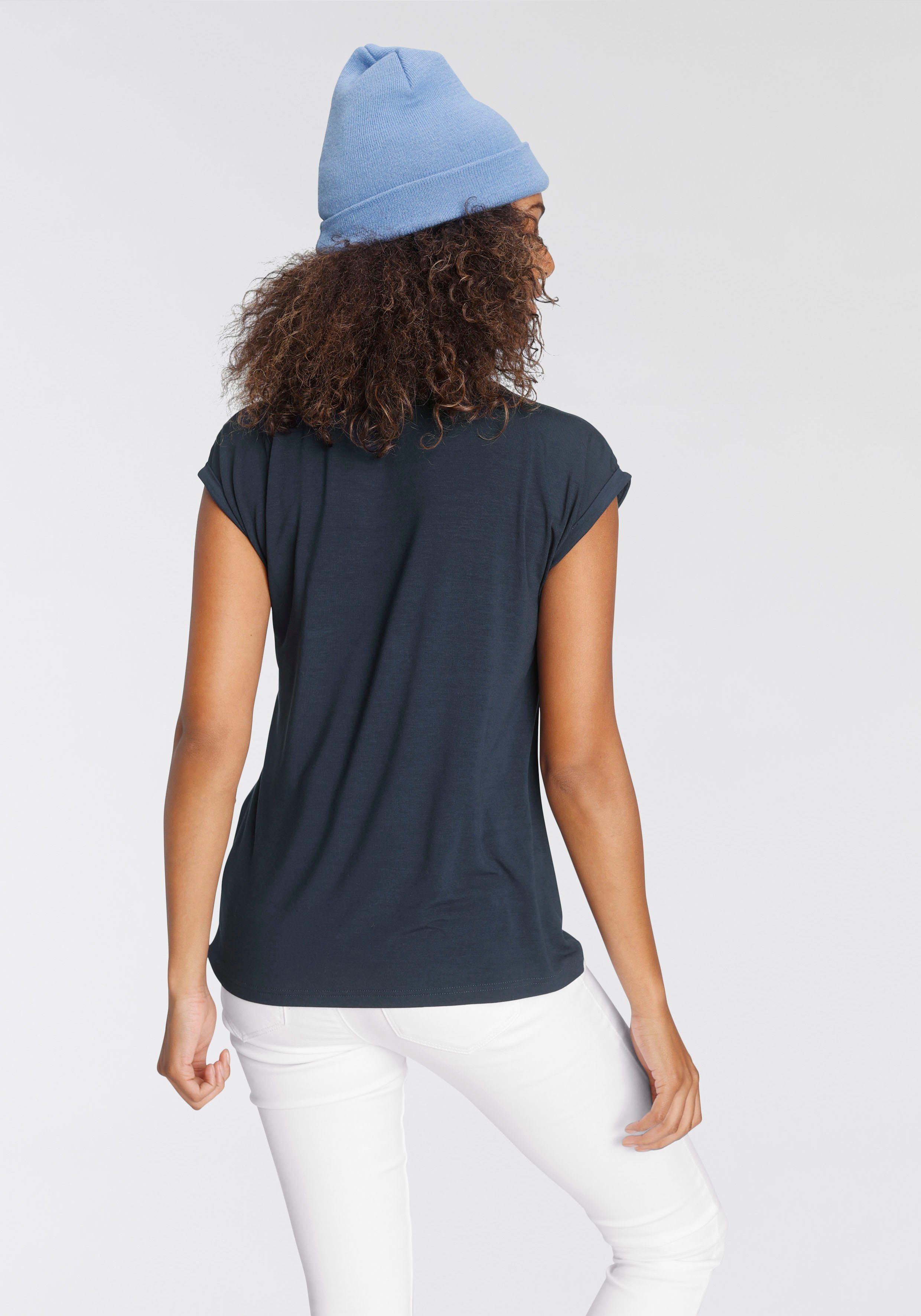 Tamaris T-Shirt Kurzarm, Regular Fit, unifarben, günstig online kaufen
