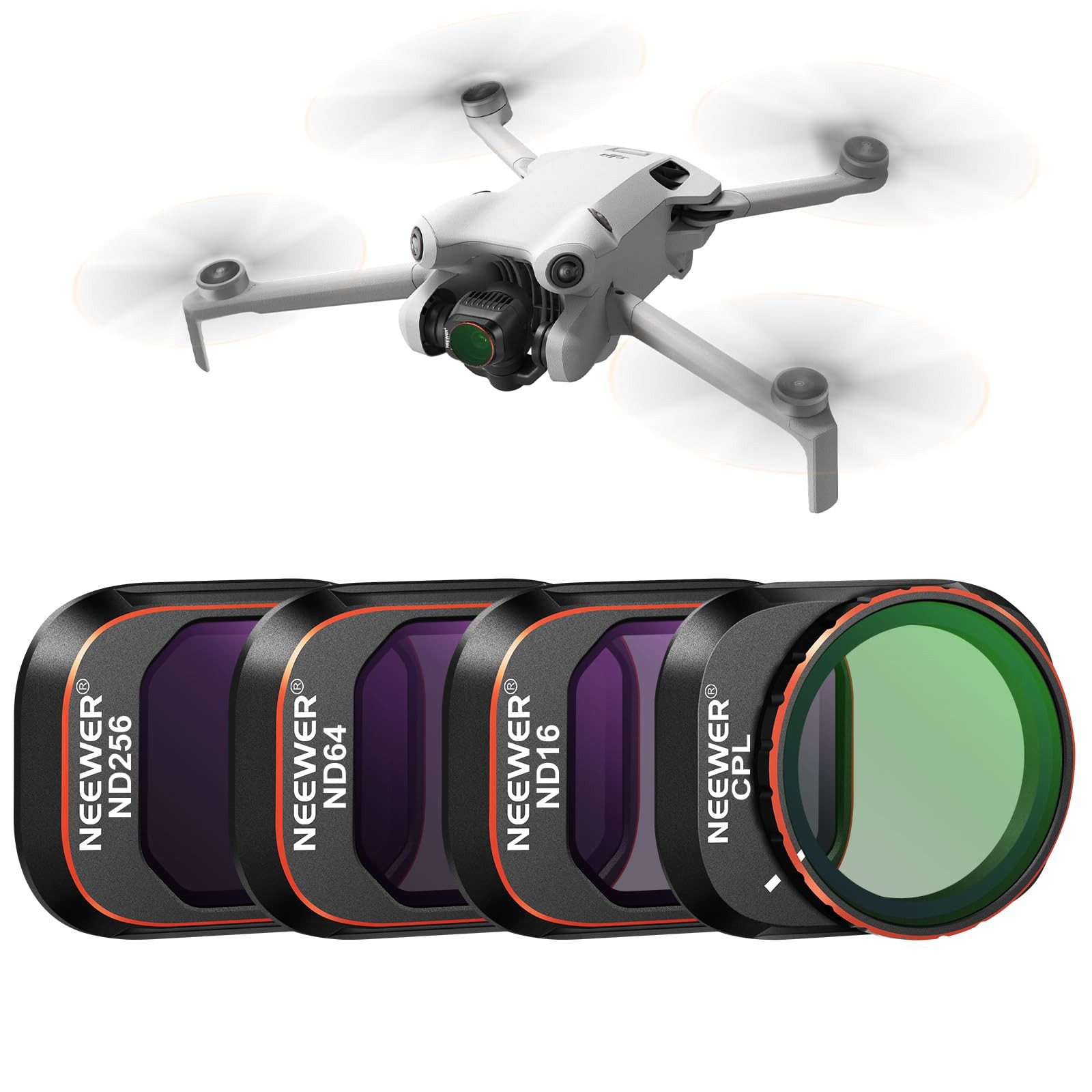 Neewer FL-A30 DJI Mini 4 Pro Filter-Set, 4-teilig, ND/CPL Поляризационный фильтр (Beidseitig mehrfach beschichtetes optisches HD Glas)