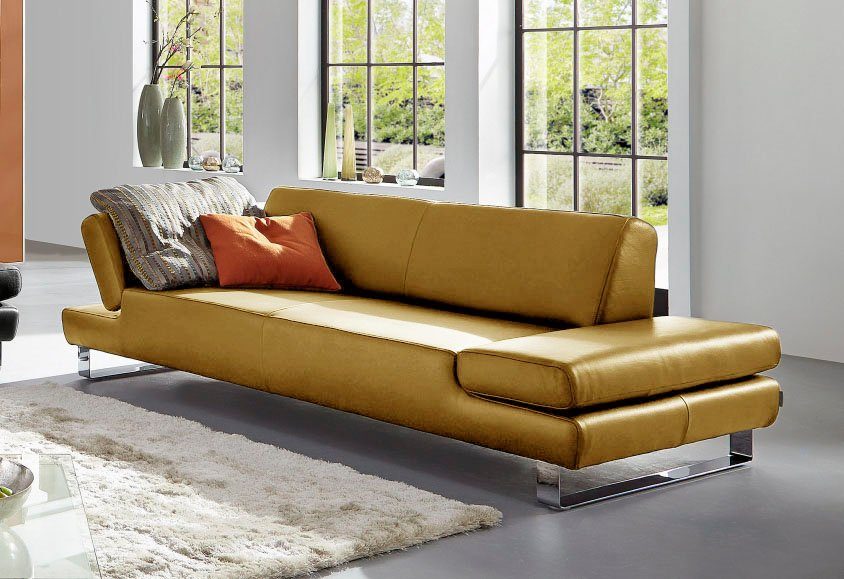 W.SCHILLIG 3-Sitzer taboo Designsofa mit hohem Sitzkomfort, Breite 232cm, Sitztiefe 59cm, mit Normaltiefe, inklusive Armlehnenverstellung