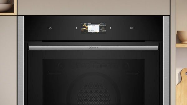 NEFF Einbaubackofen N 90 B64CS71N0, mit Teleskopauszug nachrüstbar, Hydrolyse, Versenkbare Slide & Hide® Tür & einfaches Pyrolyse-Reinigungsduo
