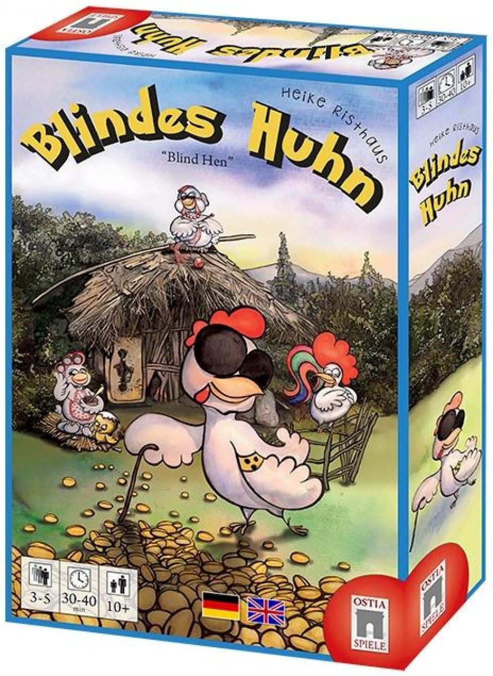 OSTIA-Spiele Spiel, Blindes Huhn - Trickreiches Versteigerungsspiel mit viel Bluff
