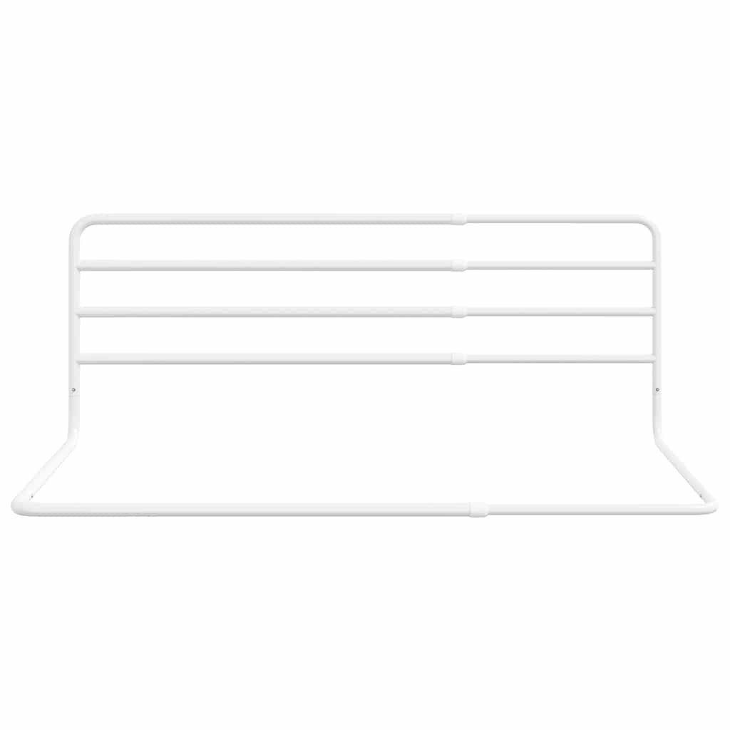 furnicato Bettschutzgitter Bettgitter Weiß 55 x 37 cm mit verstellbarer Breite 76 - 137 cm (1 St), Sicherer Rausfallschutz für Kinderbetten mit vertikalem Metallgitter