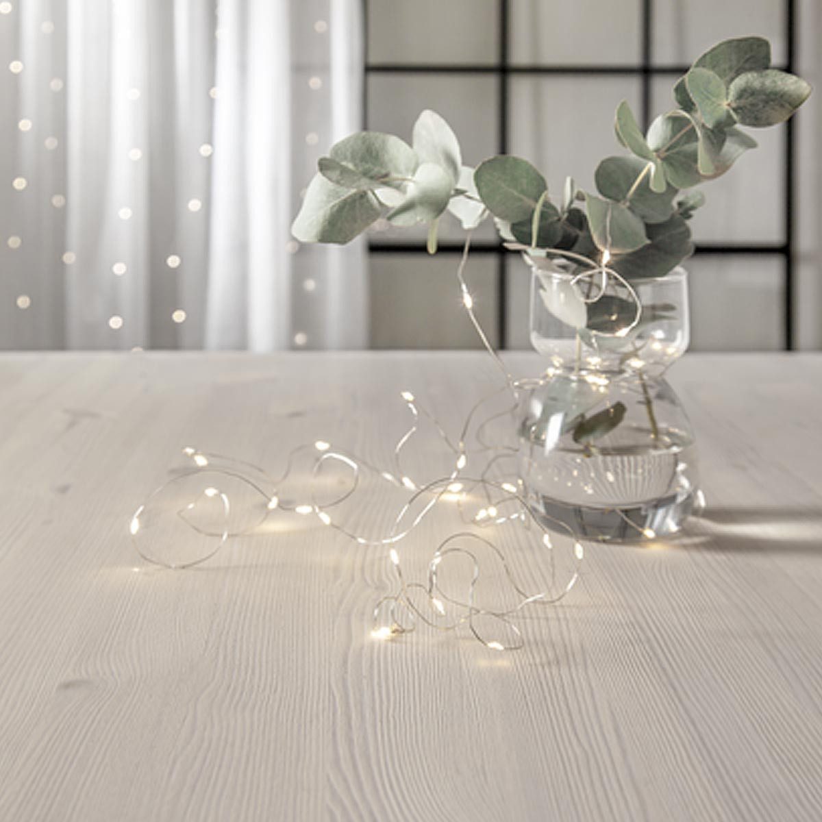 STAR TRADING LED-Lichterkette Draht-Lichterkette DREWDROPS, 40 LED warmweiß, 4m