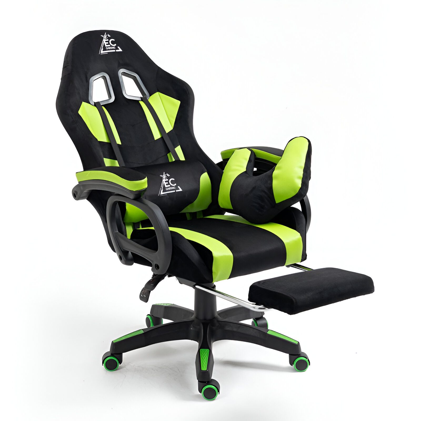 WS-Trend Gaming-Stuhl Gaming-Stuhl Drehstuhl verstellbare Rückenlehne 2 Kissen Fußstütze