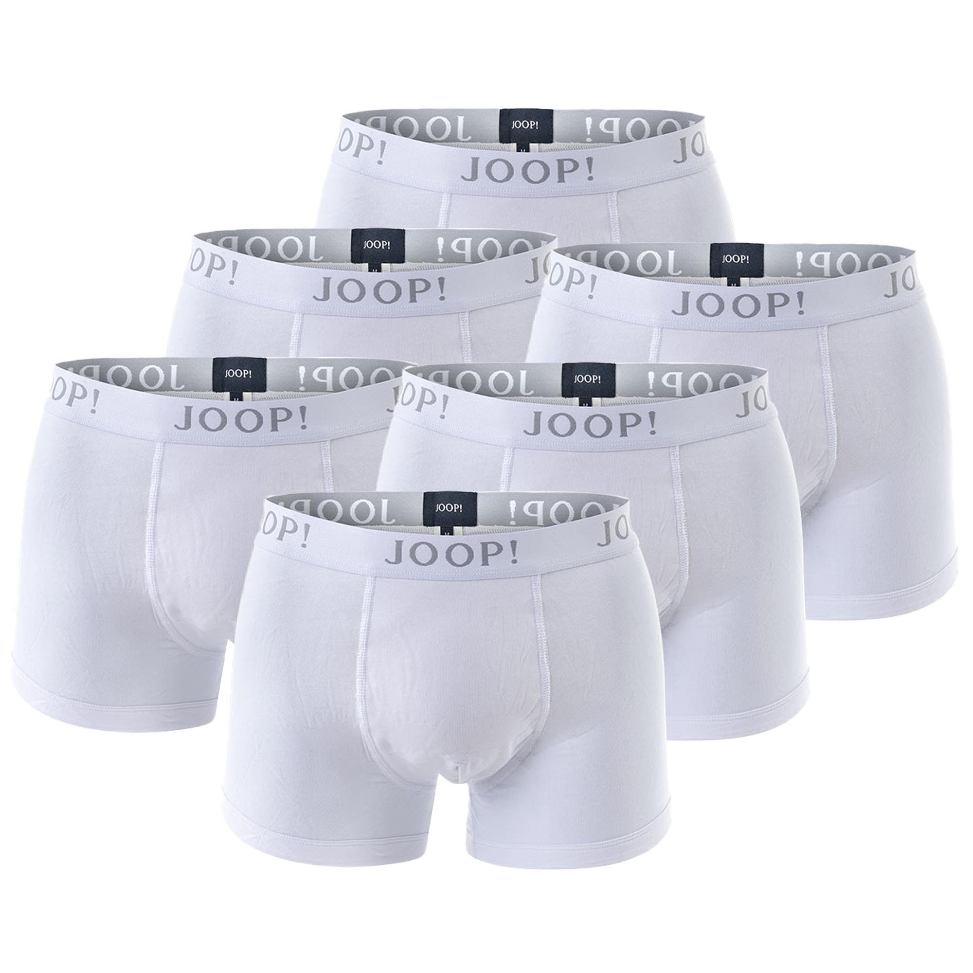 Joop! Boxer Herren Boxer Shorts, 6er Pack - Fine Cotton Weiß