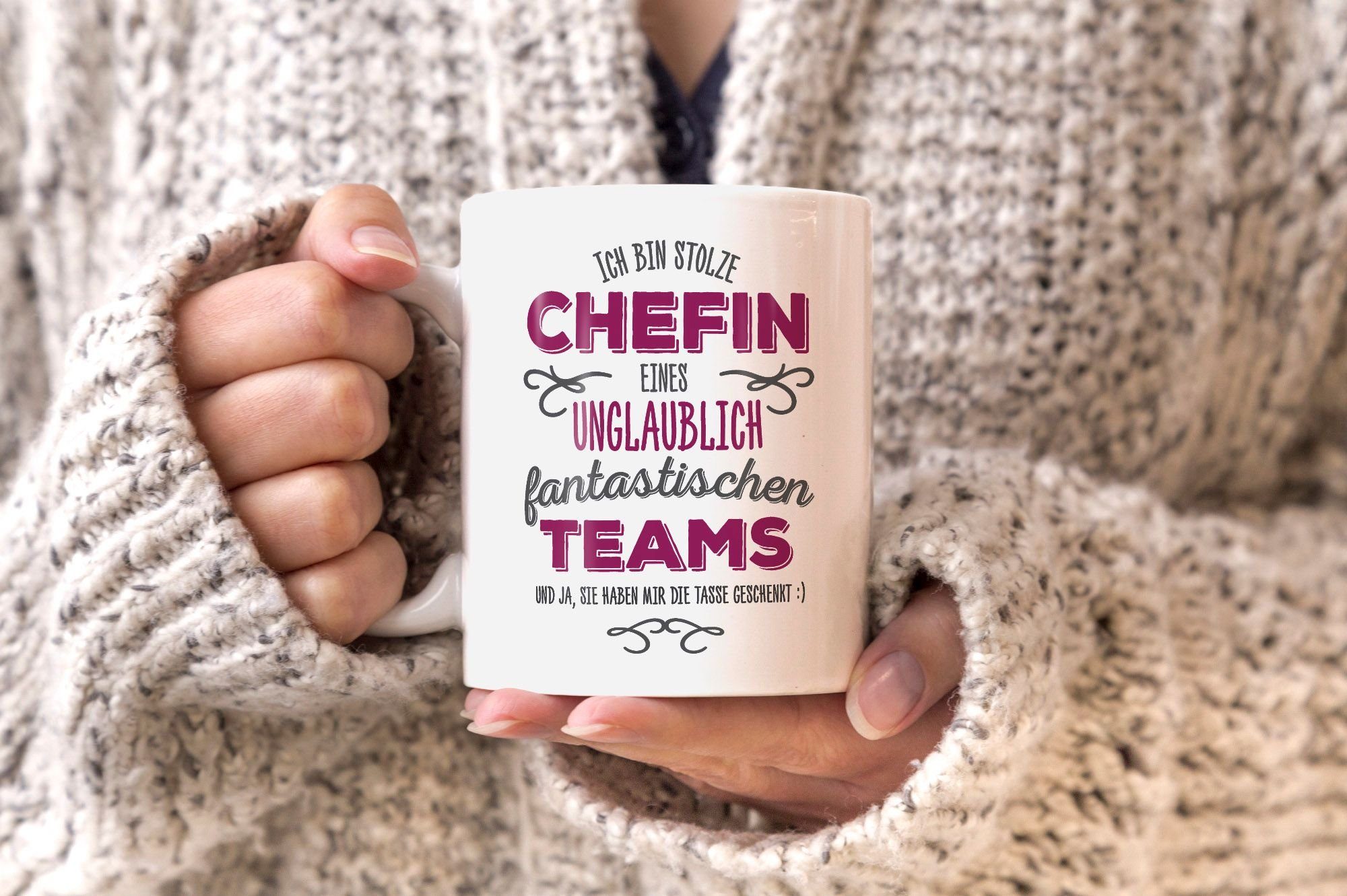 MoonWorks Tasse Kaffee-Tasse Ich bin stolze [object Object] {eine_t_[object Object]} ungeheuer fantastischen {von_t_[object Object]} Geschenk Spruch MoonWorks®, Keramik