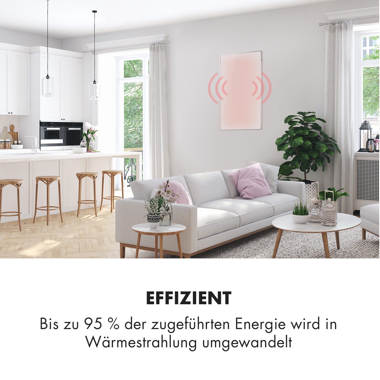 Klarstein Heizkörper Wonderwall 60, elektrische Infrarotheizung mit Thermos günstig online kaufen