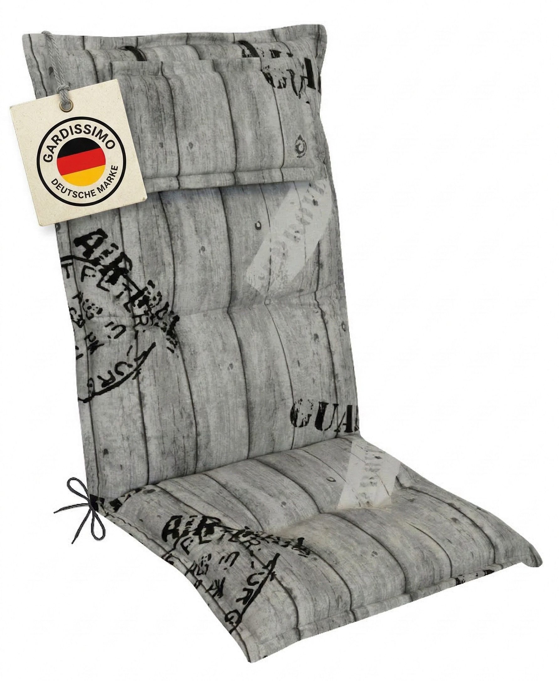Gardissimo Hochlehnerauflage K778 Gartenstuhl Auflagen Kissen Polster Einlage für Hochlehner, (1 Auflage, 1 St., 1 Auflage), für Hochlehnerstühle UV-beständig mit abnehmbaren Kopfkissen