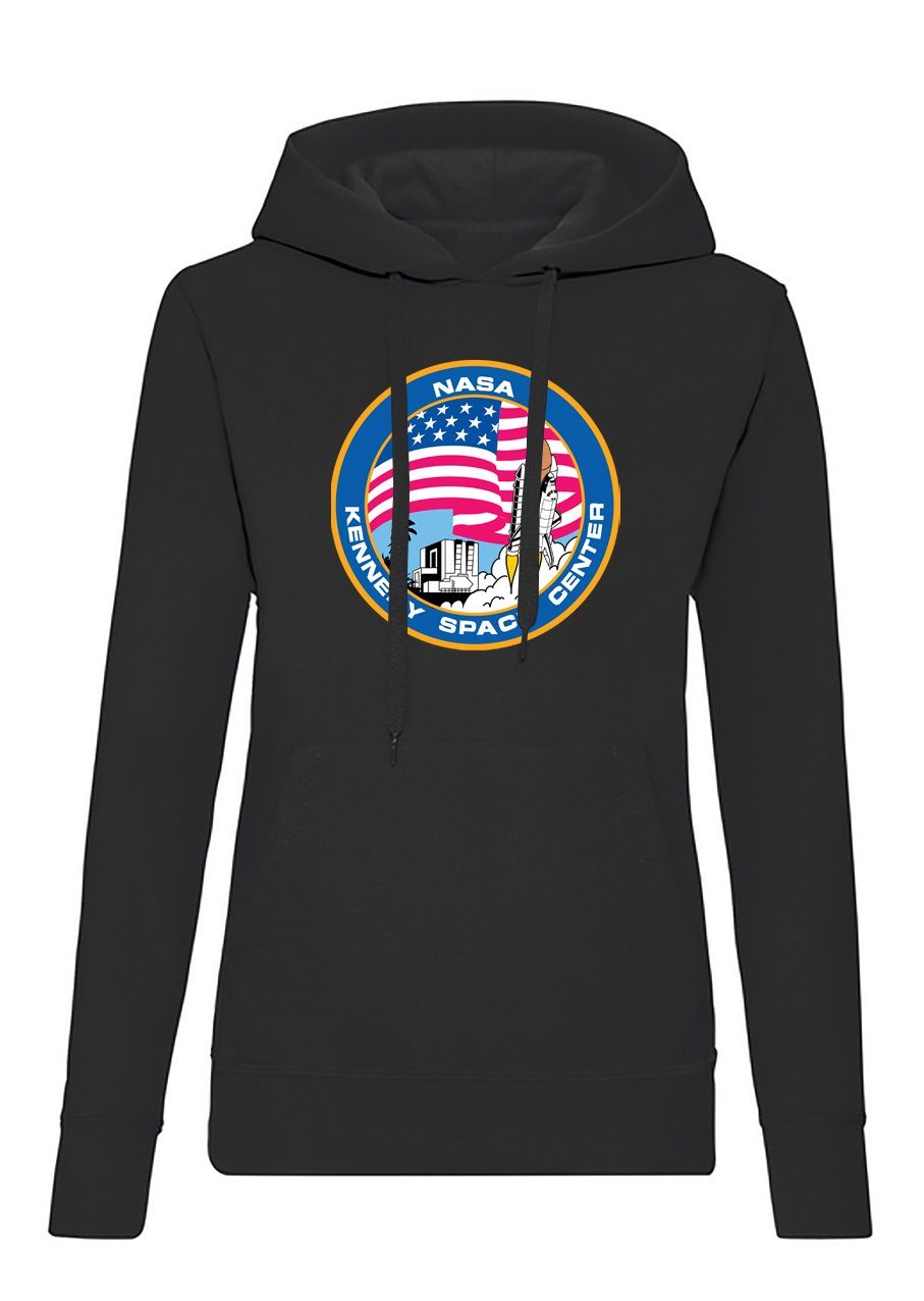 Hoodie Damen NASA Kennedy Space Center Rakete Sterne Elon X