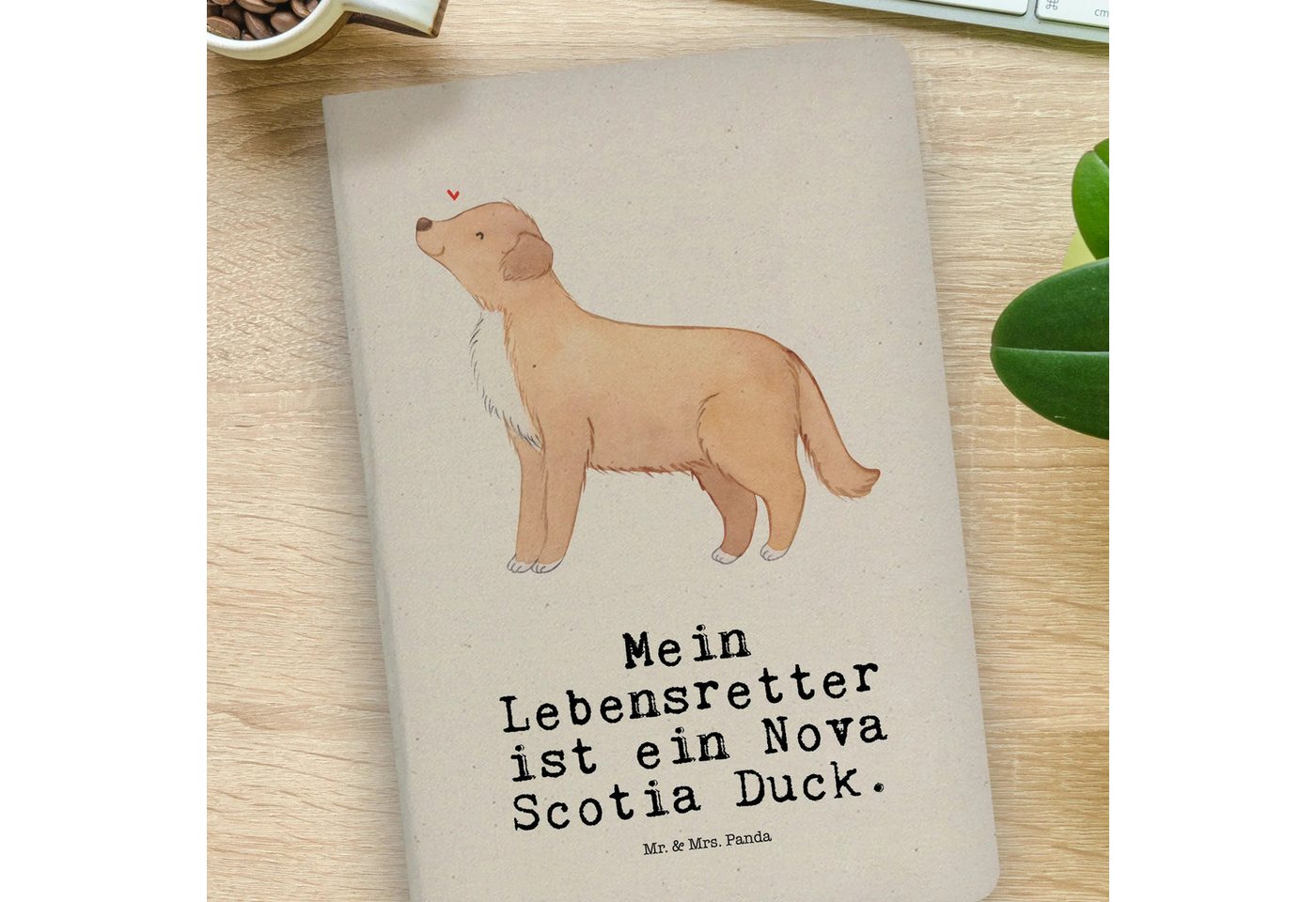 Thumbnail - Mr. & Mrs. Panda Notizbuch Nova Scotia Duck Lebensretter - Transparent - Geschenk, DIN A4 Journa Mr. & Mrs. Panda, Langl...