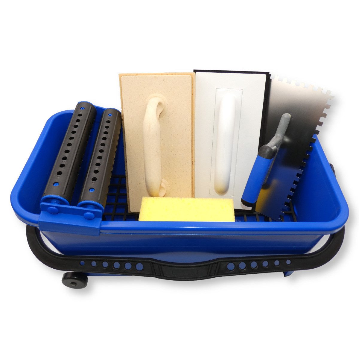 DEWEPRO Fliesenrollenwasch-Set DEWEPRO Profi Fliesenleger Waschset 8-teilig 20l Box Werkzeug Zubehör, (8-tlg., DEWEPRO Profi Fliesenleger Waschset 8-teilig 20l Box Werkzeug Zubehör)