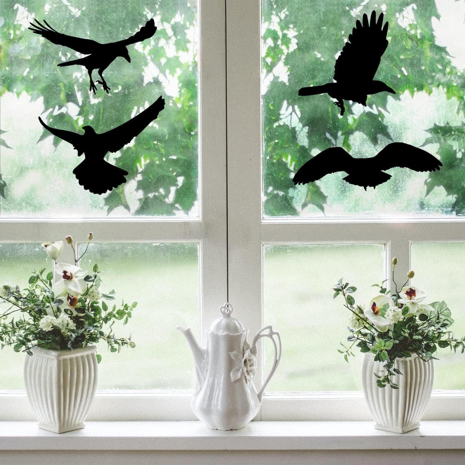 LuxusKollektion Fensterbild Aufkleber Vogel-Schutz Fenster 37Stk Schwarz